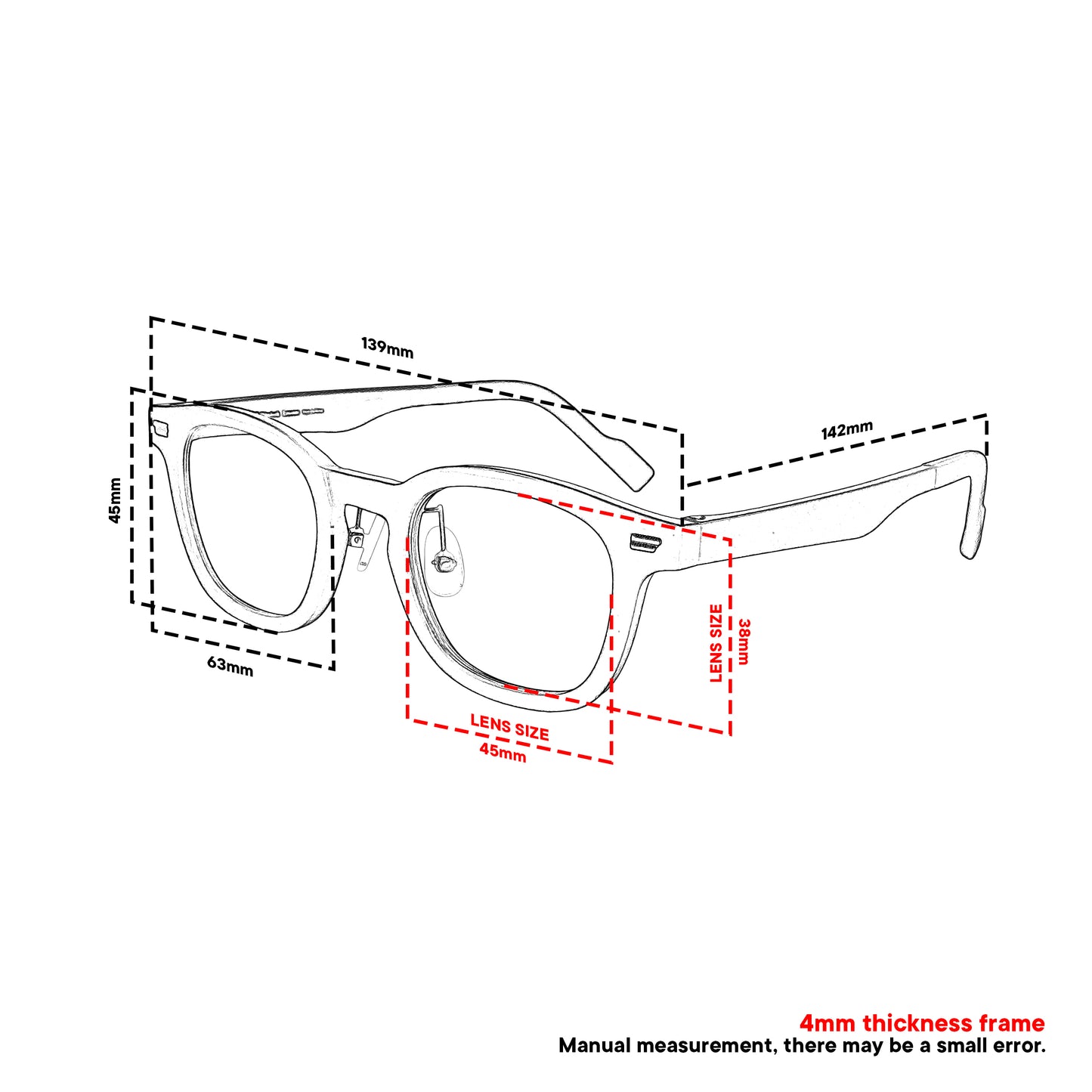 Peculiar Siro Square Korean BIO-Plastic Super Flex Computer Anti-Radiation Replaceable Lens Eyeglasses