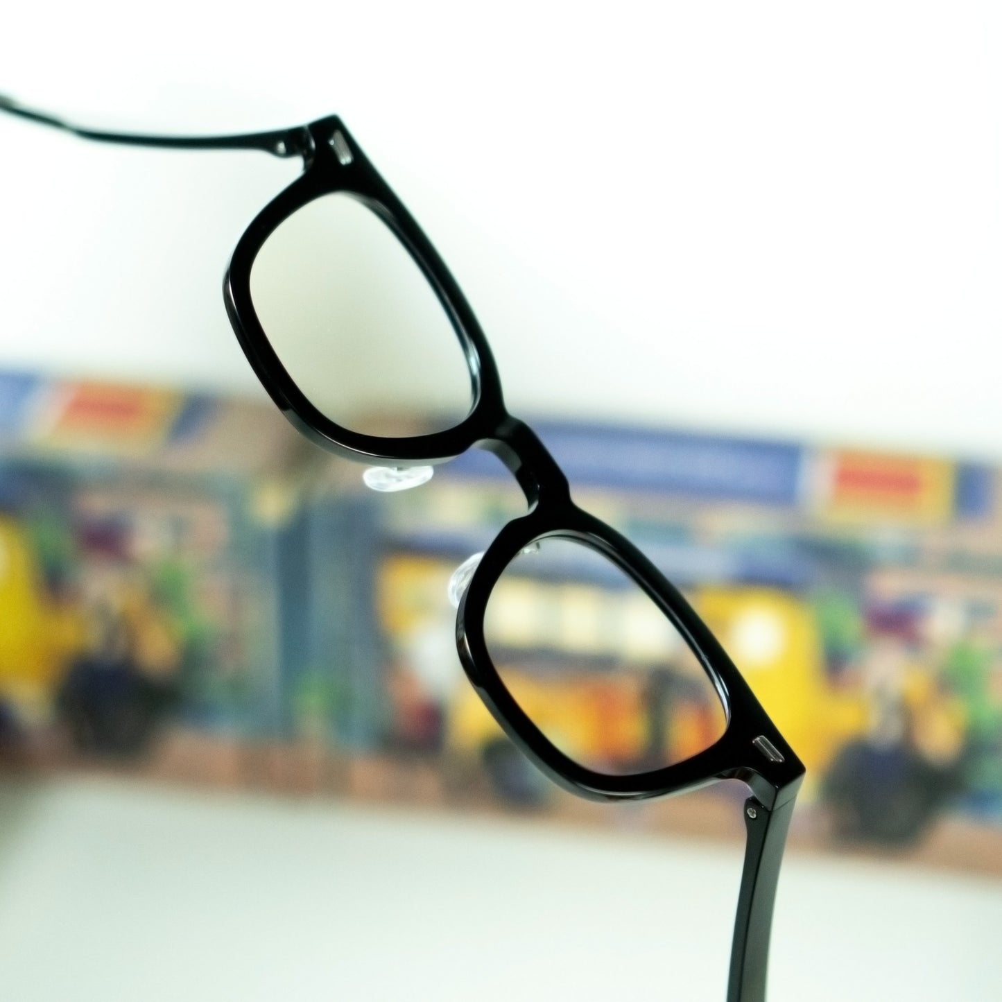 Peculiar Siro Square Korean BIO-Plastic Super Flex Computer Anti-Radiation Replaceable Lens Eyeglasses