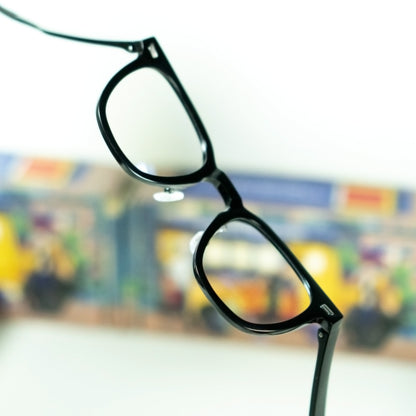 Peculiar Maru Square Korean BIO-Plastic Super Flex Computer Anti-Radiation Replaceable Lens Eyeglasses