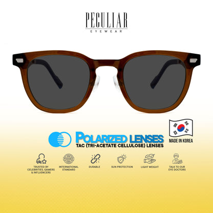 Peculiar Maru Square Korean BIO-Plastic Super Flex Computer Anti-Radiation Replaceable Lens Eyeglasses