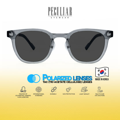 Peculiar Maru Square Korean BIO-Plastic Super Flex Computer Anti-Radiation Replaceable Lens Eyeglasses