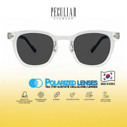 Peculiar Maru Square Korean BIO-Plastic Super Flex Computer Anti-Radiation Replaceable Lens Eyeglasses
