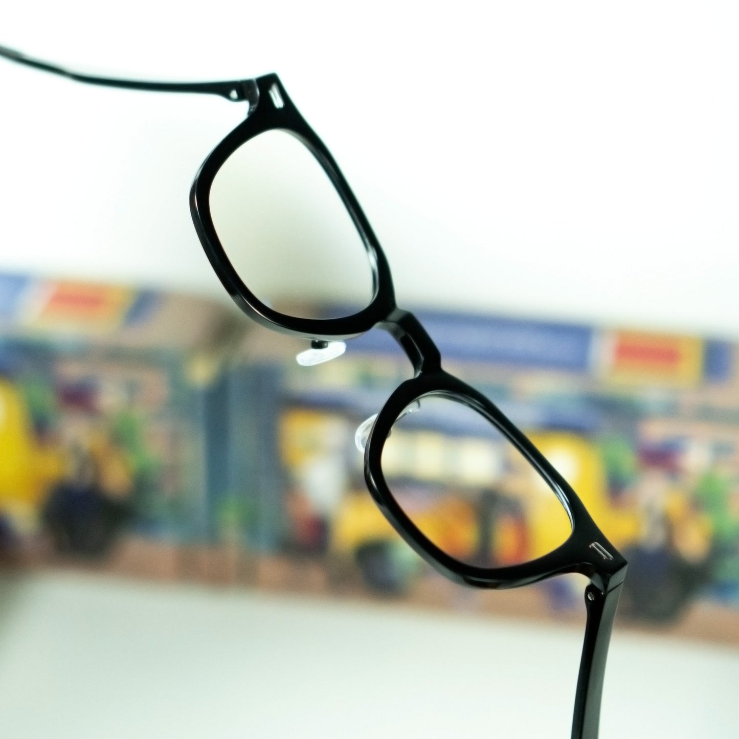 Peculiar Jino Square Korean BIO-Plastic Super Flex Computer Anti-Radiation Replaceable Lens Eyeglasses