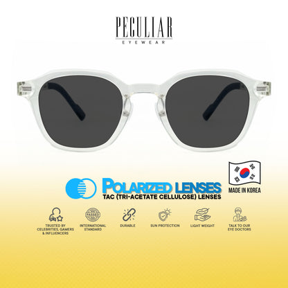 Peculiar Jino Square Korean BIO-Plastic Super Flex Computer Anti-Radiation Replaceable Lens Eyeglasses