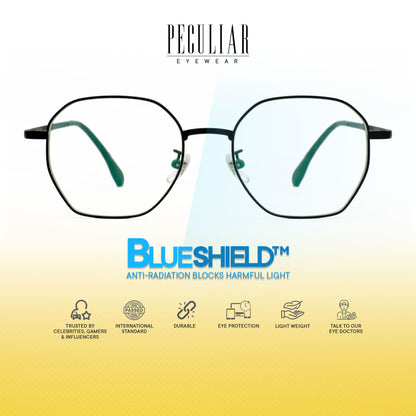 Peculiar Iseo Hexagon Frame Anti Radiation Glasses Anti Radiation Eyeglass for Woman Men
