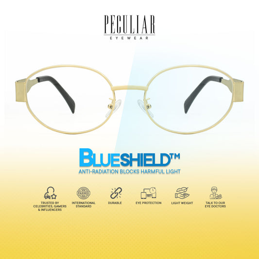 Peculiar Eunwoo Oval Frame Anti Radiation Glasses Anti Radiation Eyeglass for Woman Men