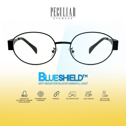 Peculiar Eunwoo Oval Frame Anti Radiation Glasses Anti Radiation Eyeglass for Woman Men