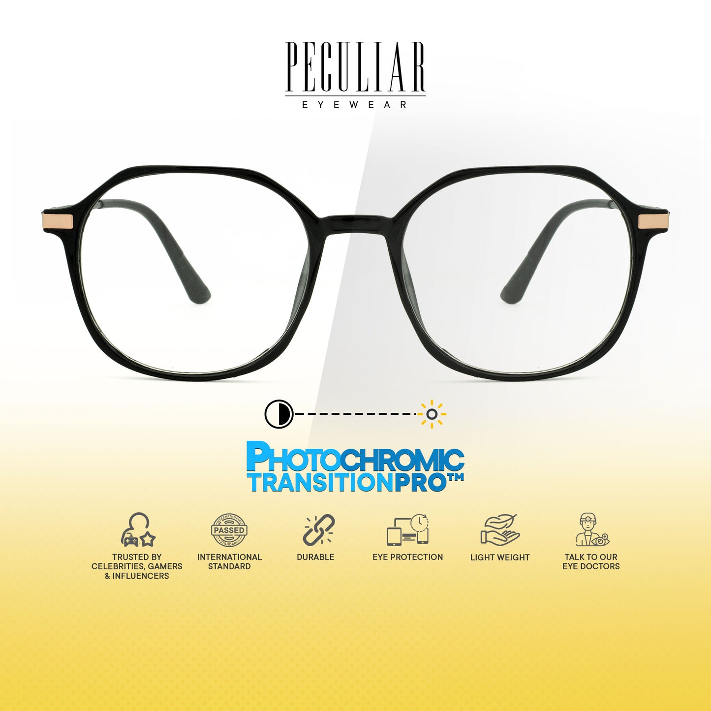 Peculiar Hajun Hexagon Frame Anti Radiation Glasses Anti Radiation Eyeglass for Woman Men