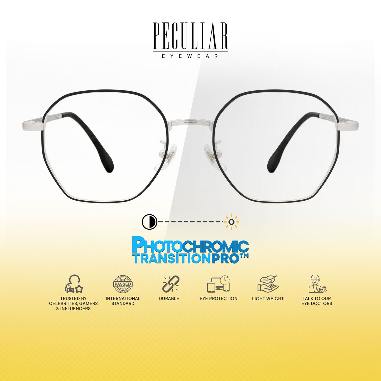 Peculiar Iseo Hexagon Frame Anti Radiation Glasses Anti Radiation Eyeglass for Woman Men