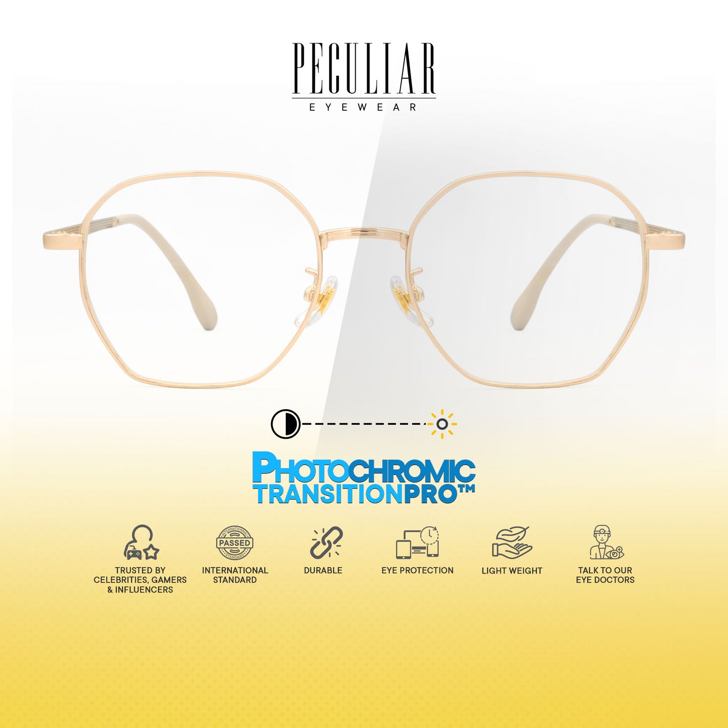 Peculiar Iseo Hexagon Frame Anti Radiation Glasses Anti Radiation Eyeglass for Woman Men