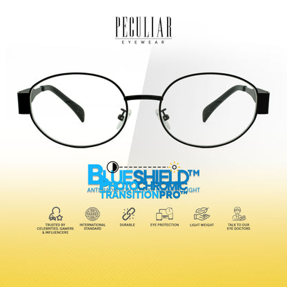 Peculiar Eunwoo Oval Frame Anti Radiation Glasses Anti Radiation Eyeglass for Woman Men