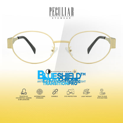 Peculiar Eunwoo Oval Frame Anti Radiation Glasses Anti Radiation Eyeglass for Woman Men