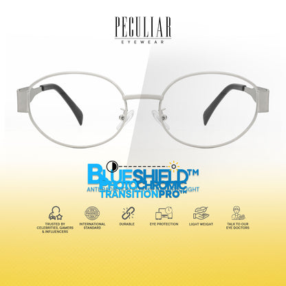 Peculiar Eunwoo Oval Frame Anti Radiation Glasses Anti Radiation Eyeglass for Woman Men