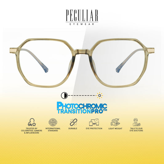 Peculiar Yua Hexagon Frame Anti Radiation Glasses Anti Radiation Eyeglass for Woman Men