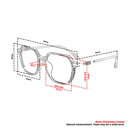 Peculiar Yua Hexagon Frame Anti Radiation Glasses Anti Radiation Eyeglass for Woman Men