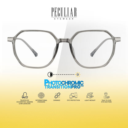 Peculiar Yua Hexagon Frame Anti Radiation Glasses Anti Radiation Eyeglass for Woman Men