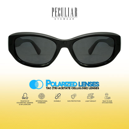 Peculiar Bami Cat Eye Sunglasses Polarized TAC UV400 & Anti-Rad Replaceable Frames for Men Women