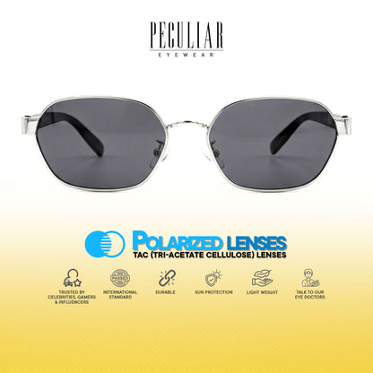 Peculiar Dana Hexagon Sunglasses Polarized TAC UV400 & Anti-Rad Replaceable Frames for Men Women