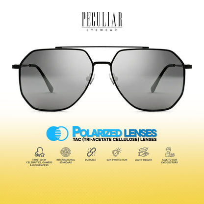 Peculiar Lina Aviator Sunglasses Polarized TAC UV400 & Anti-Rad Replaceable Frames for Men Women