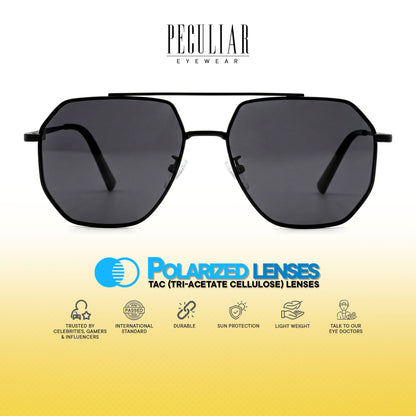 Peculiar Lina Aviator Sunglasses Polarized TAC UV400 & Anti-Rad Replaceable Frames for Men Women