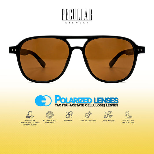 Peculiar Mei Aviator Sunglasses Polarized TAC UV400 & Anti-Rad Replaceable Frames for Men Women