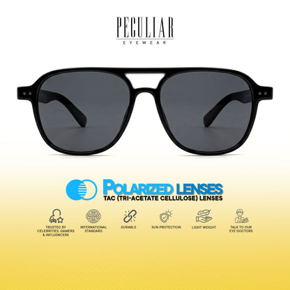 Peculiar Mei Aviator Sunglasses Polarized TAC UV400 & Anti-Rad Replaceable Frames for Men Women