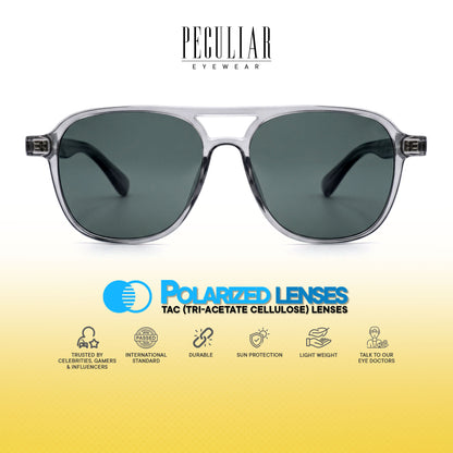 Peculiar Mei Aviator Sunglasses Polarized TAC UV400 & Anti-Rad Replaceable Frames for Men Women