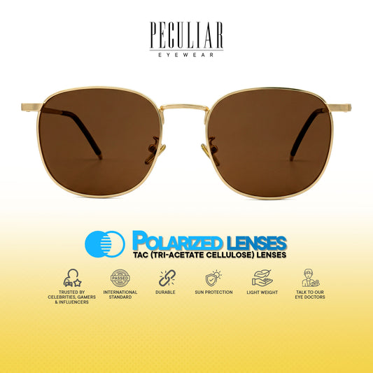 Peculiar Yuri Square Sunglasses Polarized TAC UV400 & Anti-Rad Replaceable Frames for Men Women