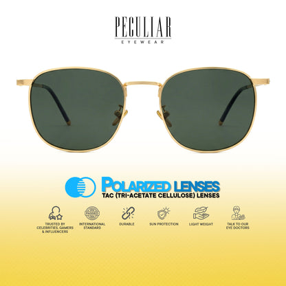 Peculiar Yuri Square Sunglasses Polarized TAC UV400 & Anti-Rad Replaceable Frames for Men Women