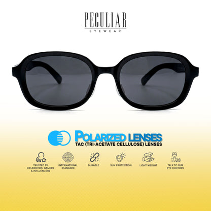 Peculiar Sena Oval Sunglasses Polarized TAC UV400 & Anti-Rad Replaceable Frames for Men Women