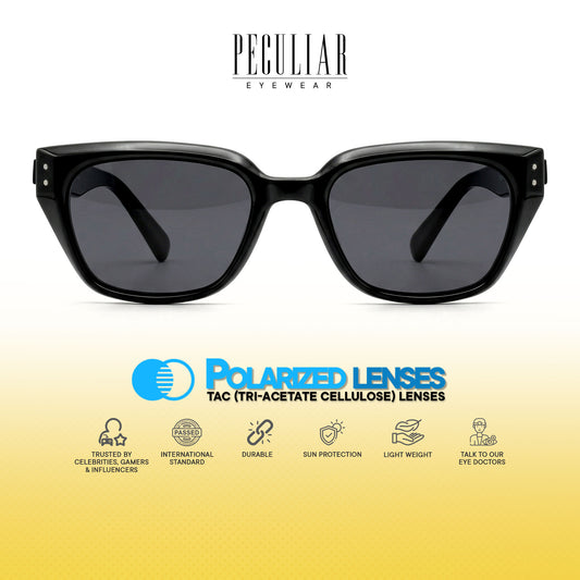 Peculiar Sol Cat Eye Sunglasses Polarized TAC UV400 & Anti-Rad Replaceable Frames for Men Women