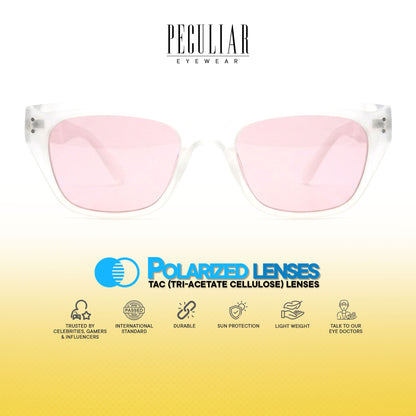 Peculiar Sol Cat Eye Sunglasses Polarized TAC UV400 & Anti-Rad Replaceable Frames for Men Women