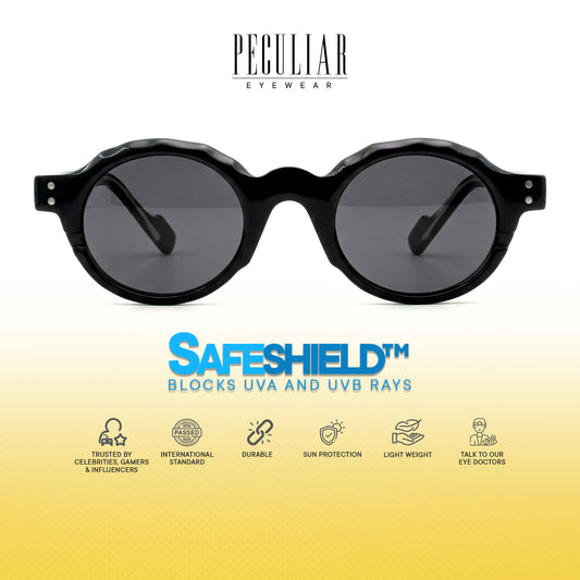 Peculiar Nari Round Sunglasses UV400 & Anti-Rad Replaceable Frames for Men Women