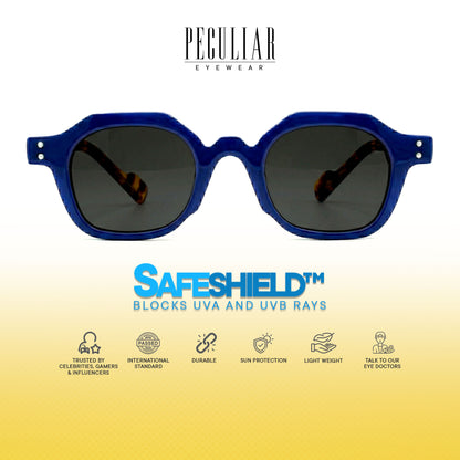 Peculiar Riko Square Sunglasses UV400 & Anti-Rad Replaceable Frames for Men Women