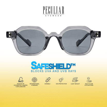 Peculiar Riko Square Sunglasses UV400 & Anti-Rad Replaceable Frames for Men Women