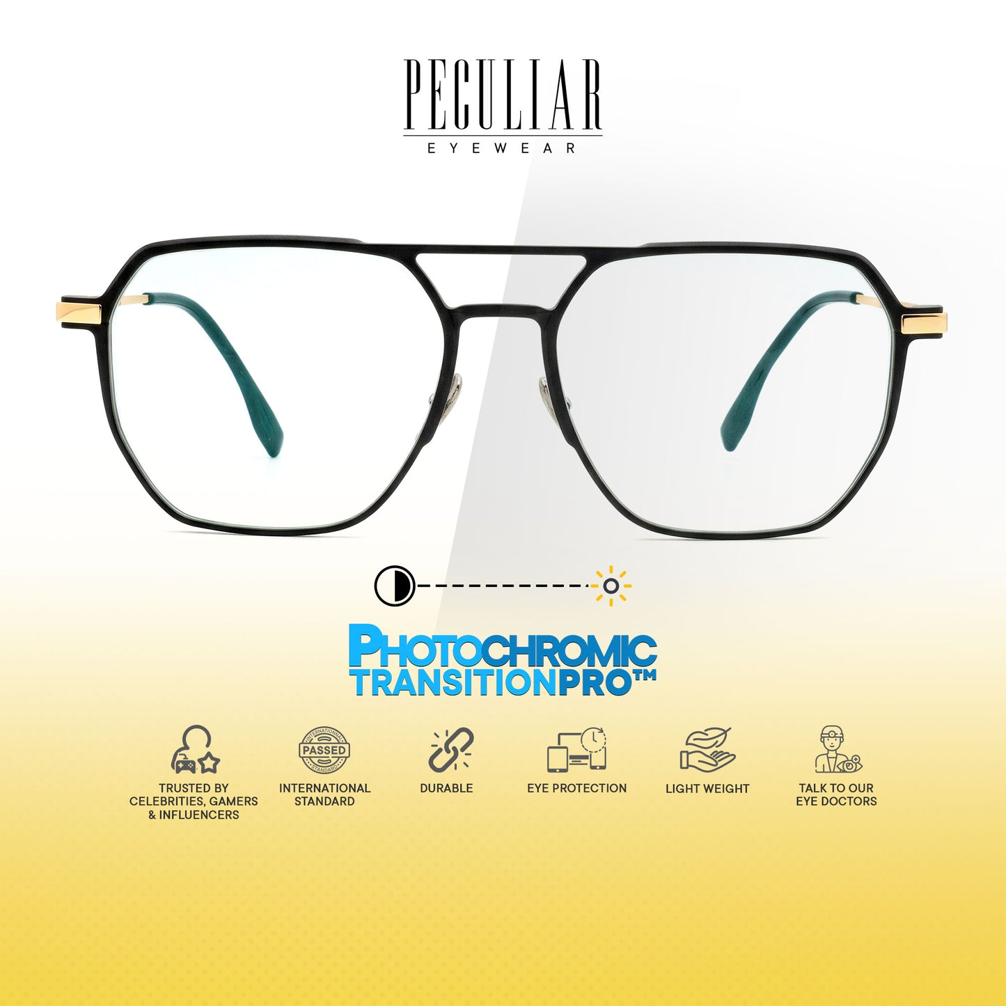 Peculiar Dasom Aviator Titanium Computer Glasses Anti Radiation Eyeglass Replaceable for Men Women