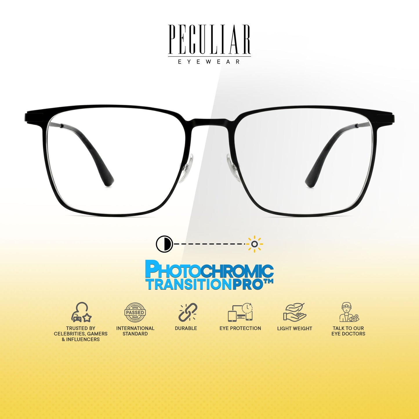 Peculiar Ran Square Titanium Computer Glasses Anti Radiation Eyeglass Replaceable for Men Women