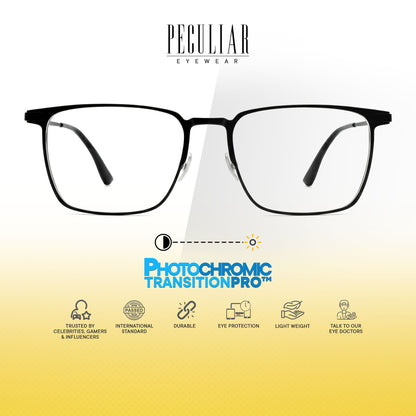 Peculiar Ran Square Titanium Computer Glasses Anti Radiation Eyeglass Replaceable for Men Women