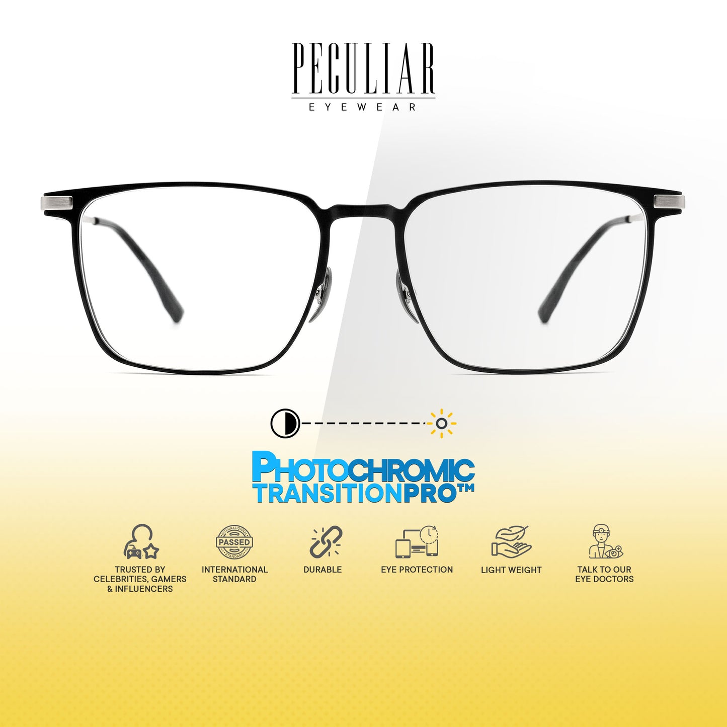 Peculiar Ran Square Titanium Computer Glasses Anti Radiation Eyeglass Replaceable for Men Women