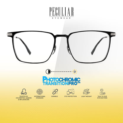 Peculiar Ran Square Titanium Computer Glasses Anti Radiation Eyeglass Replaceable for Men Women
