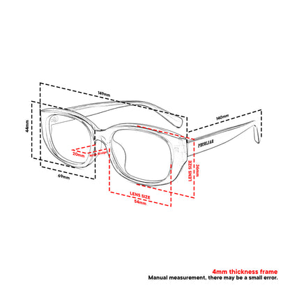 Peculiar Arum Rectangle Sunglasses Polarized TAC UV400 & Anti-Rad Replaceable Frames for Men Women