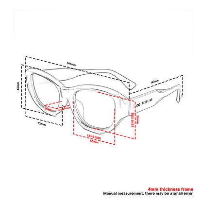 Peculiar Bami Cat Eye Sunglasses Polarized TAC UV400 & Anti-Rad Replaceable Frames for Men Women
