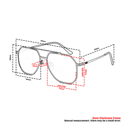 Peculiar Lina Aviator Sunglasses Polarized TAC UV400 & Anti-Rad Replaceable Frames for Men Women