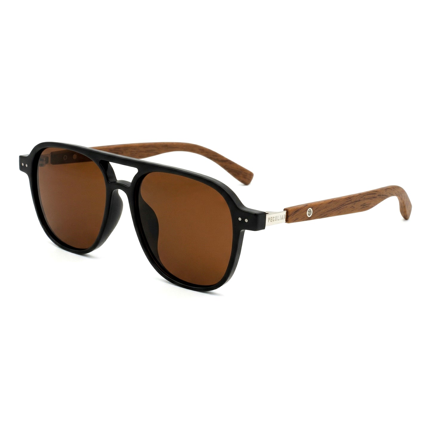 Peculiar Mei Aviator Sunglasses Polarized TAC UV400 & Anti-Rad Replaceable Frames for Men Women
