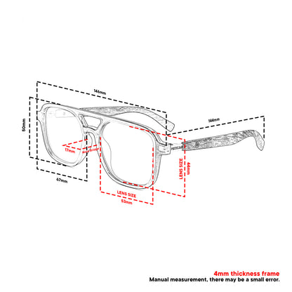 Peculiar Mio Aviator Sunglasses Polarized TAC UV400 & Anti-Rad Replaceable Frames for Men Women