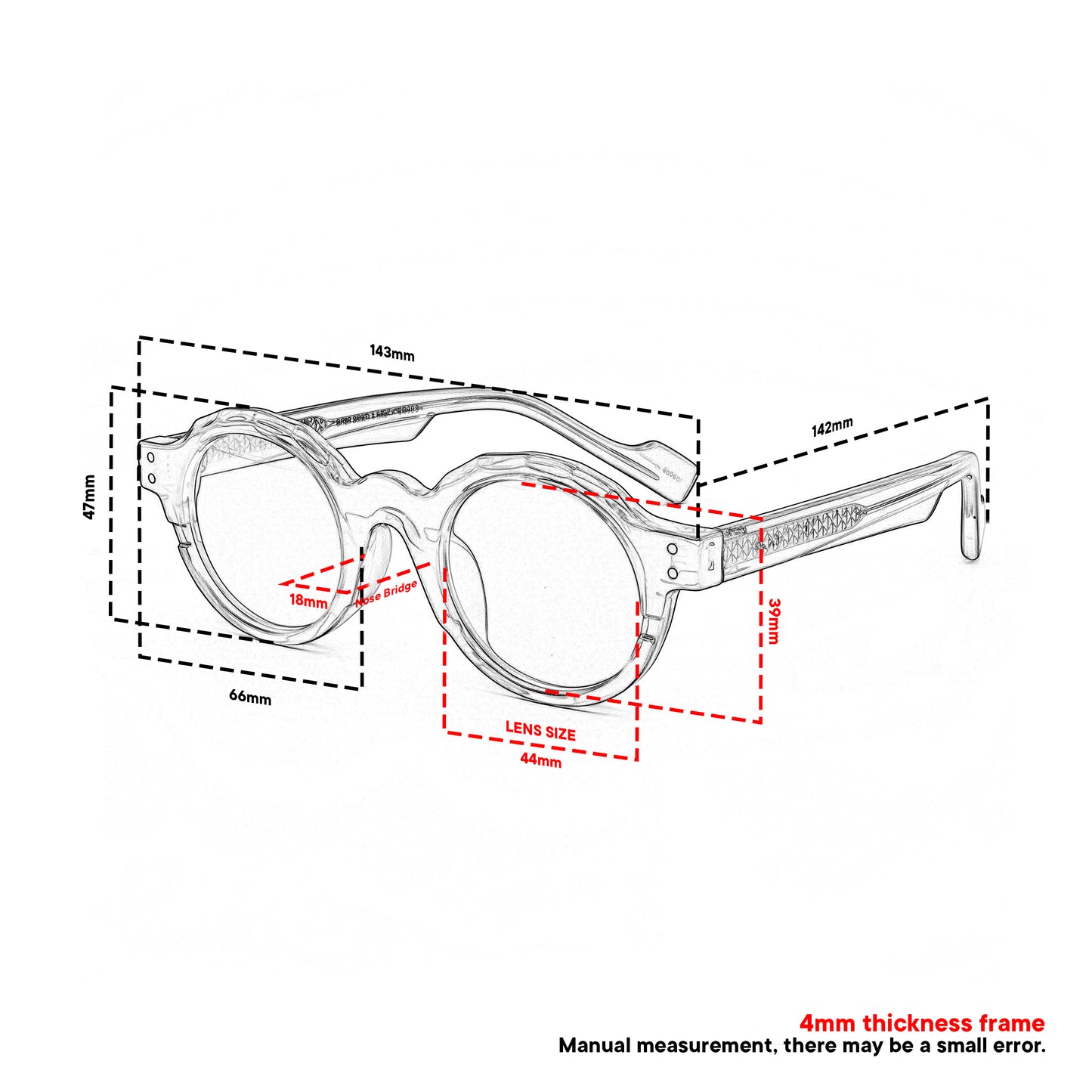 Peculiar Nari Round Sunglasses UV400 & Anti-Rad Replaceable Frames for Men Women