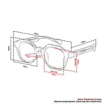 Peculiar Riko Square Sunglasses UV400 & Anti-Rad Replaceable Frames for Men Women