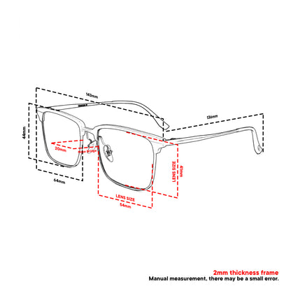 Peculiar Aoi Oval Titanium Magnetic Polarized Sunglasses & Anti-Radiation Blue Light Computer Lens