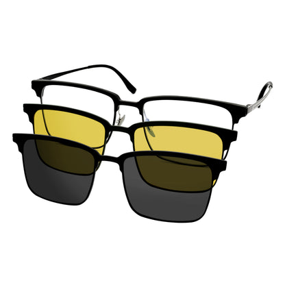 Peculiar Aoi Oval Titanium Magnetic Polarized Sunglasses & Anti-Radiation Blue Light Computer Lens
