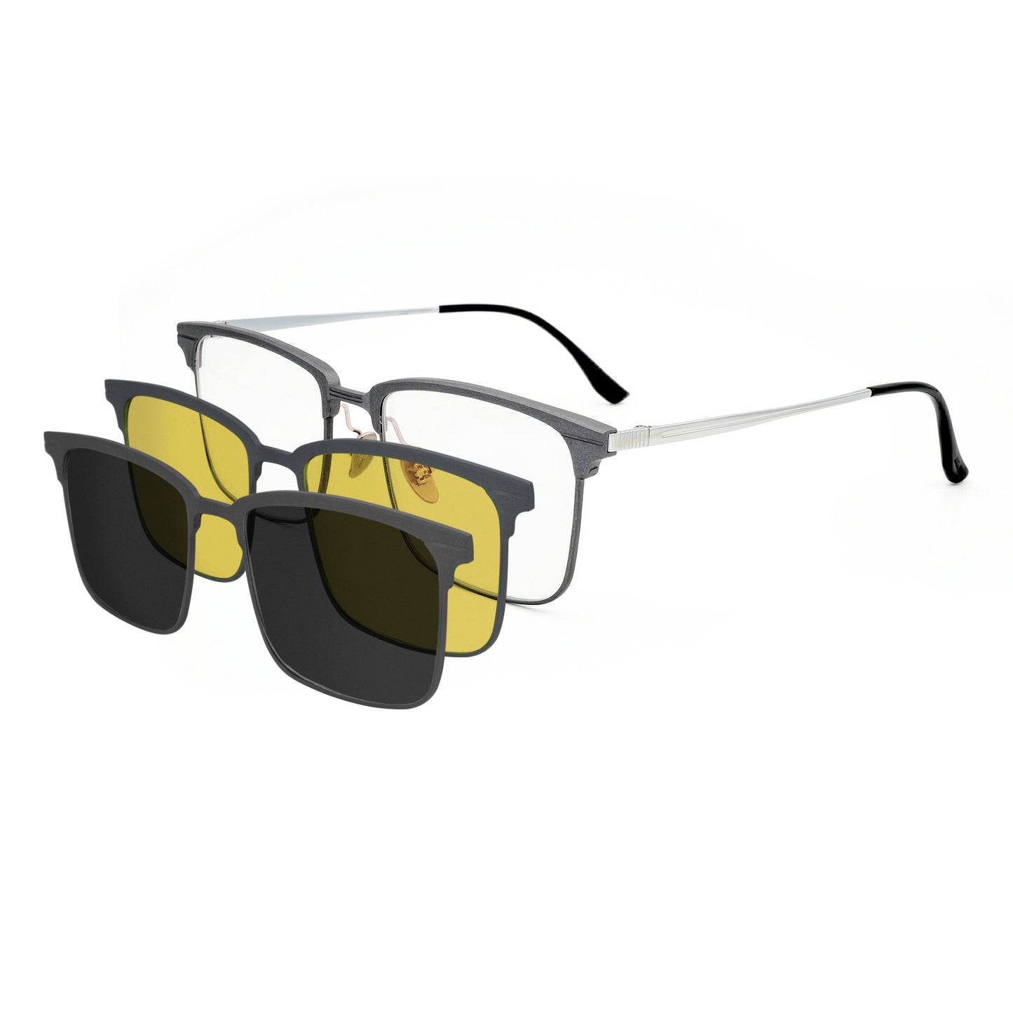 Peculiar Aoi Oval Titanium Magnetic Polarized Sunglasses & Anti-Radiation Blue Light Computer Lens